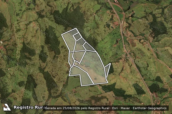 Imagem de satélite de FAZENDA VERTENTES em DAMOLÂNDIA - GO