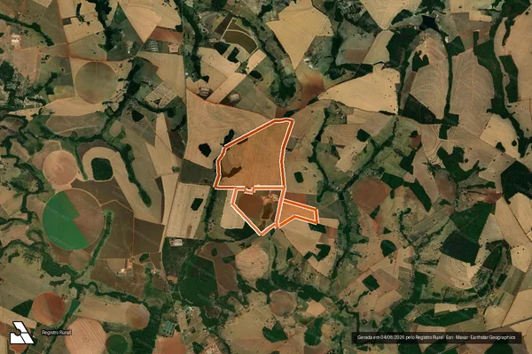 Imagem de satélite de FAZENDA PALMITAL em ITABERAÍ - GO