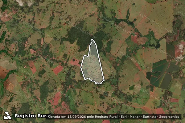 Imagem de satélite de Faz Margem Da Cachoeira Sertaoz em ITAGUARU - GO