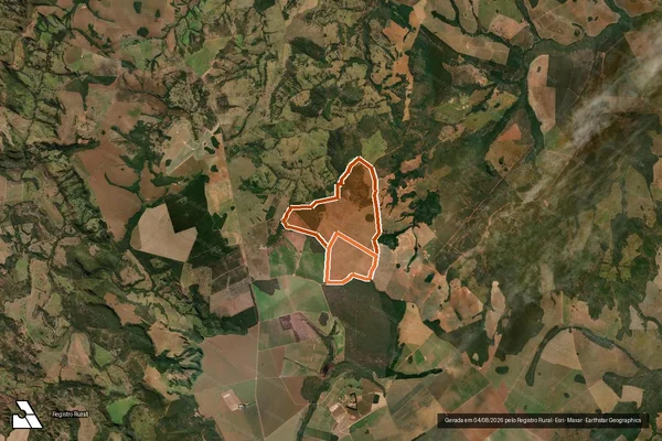Imagem de satélite de FAZENDA MORADA DO SOL em IVOLÂNDIA - GO
