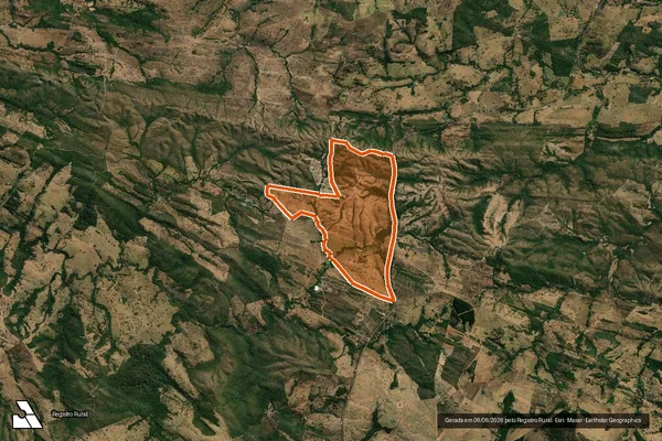 Imagem de satélite de FAZENDA SANTA RITA em JARAGUÁ - GO