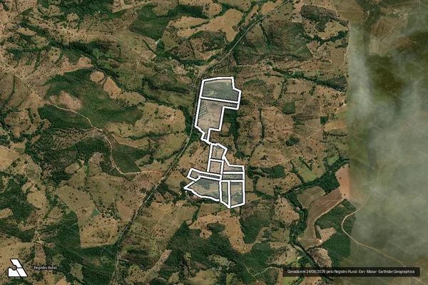 Imagem de satélite de Fazenda São João em JARAGUÁ - GO