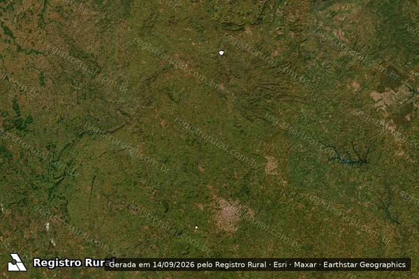 Imagem de satélite de FAZENDA GENIPAPO em JARAGUÁ - GO