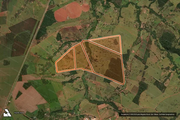Imagem de satélite de FAZENDA ENGENHO DA LAGOA em PETROLINA DE GOIÁS - GO