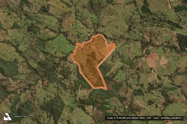 Imagem de satélite de FAZENDA CORREGO FRIO POCAO em RUBIATABA - GO
