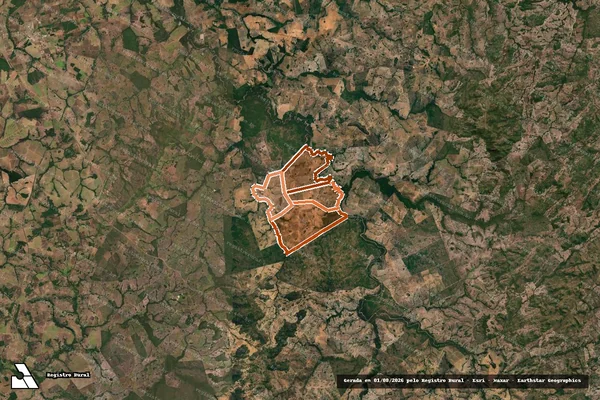 Imagem de satélite de FAZENDA LAGO FERROZ QH 7 em MOZARLÂNDIA - GO