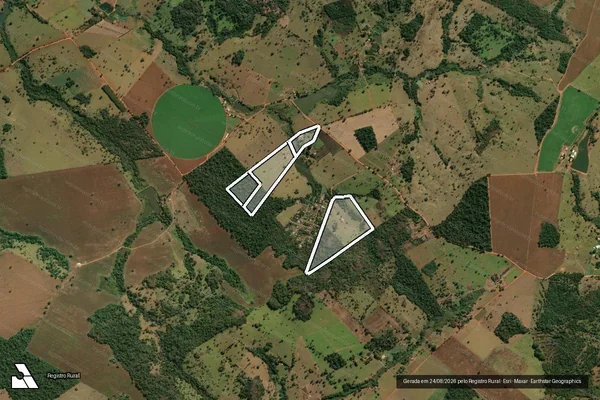 Imagem de satélite de RECANTO DAS NASCENTES em SANTA BÁRBARA DE GOIÁS - GO