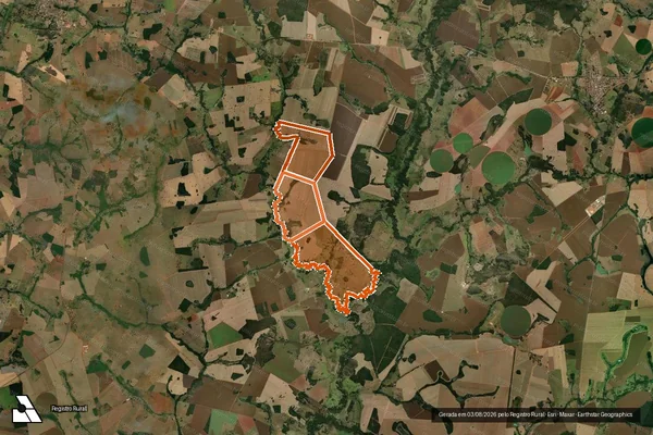 Imagem de satélite de Fazenda Guadalajara em TURVÂNIA - GO