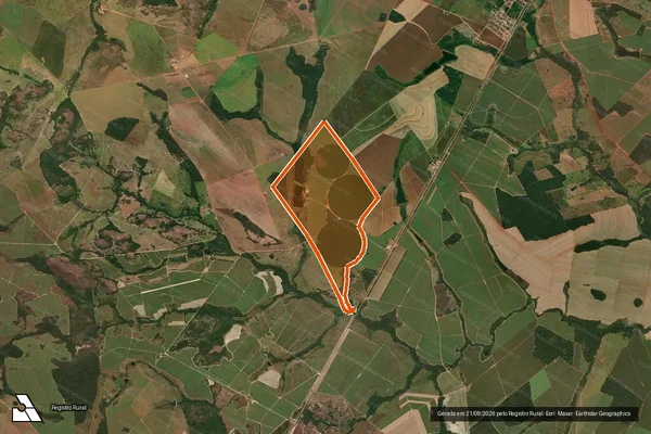 Imagem de satélite de FAZENDA BOM SUCESSO OU SITIO VELHO em SÃO LUIZ DO NORTE - GO