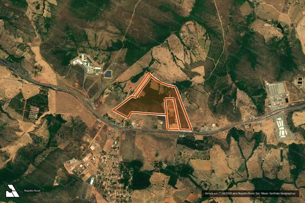 Imagem de satélite de Fazenda Barreiros Parte em ALEXÂNIA - GO