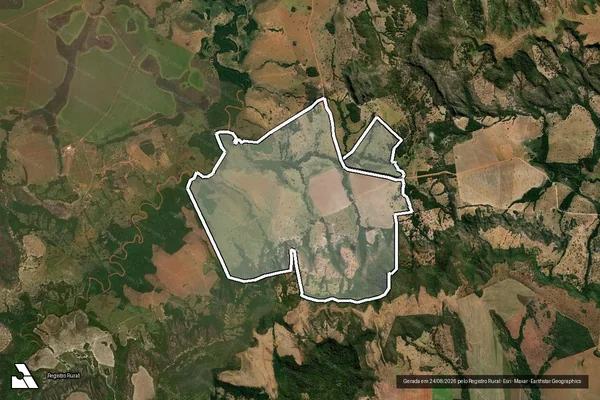 Imagem de satélite de FAZENDA CORREGO DO OURO em PALESTINA DE GOIÁS - GO