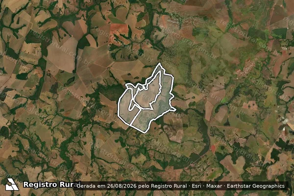 Imagem de satélite de FAZENDA REUNIDAS JK em PALESTINA DE GOIÁS - GO