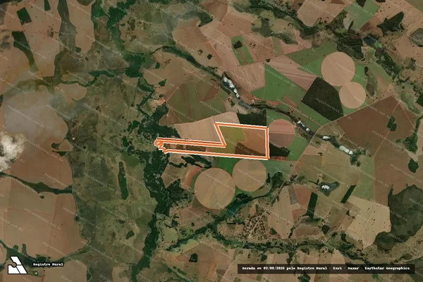 Imagem de satélite de FAZENDA VOVO LEDA em JANDAIA - GO