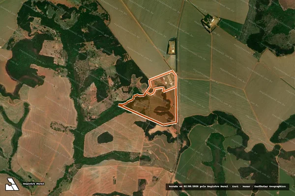 Imagem de satélite de Fazenda Santa Vitoria em SERRANÓPOLIS - GO