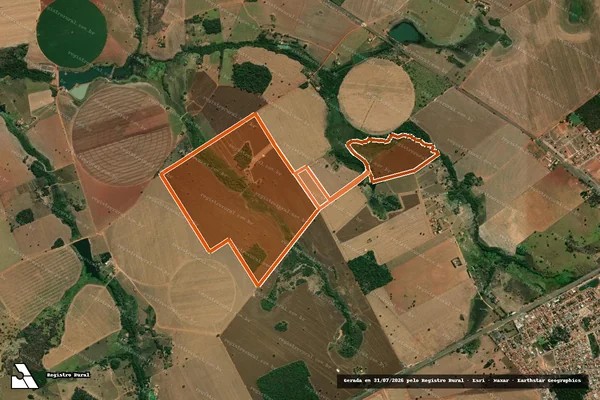 Imagem de satélite de FAZENDA SUMIDOURO em INDIARA - GO