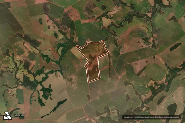 Imagem de satélite de Fazenda Rio Verdao em MONTIVIDIU - GO