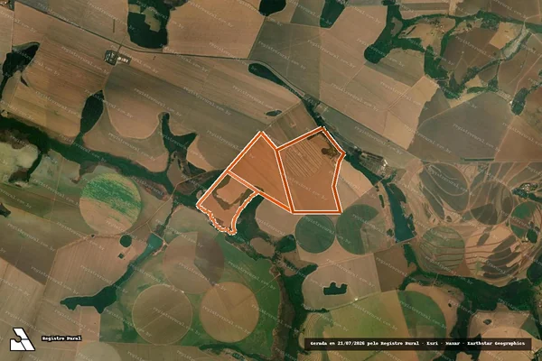 Imagem de satélite de FAZENDA VARJAO em MONTIVIDIU - GO