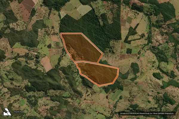 Imagem de satélite de FAZENDA PALMITO em CALDAZINHA - GO