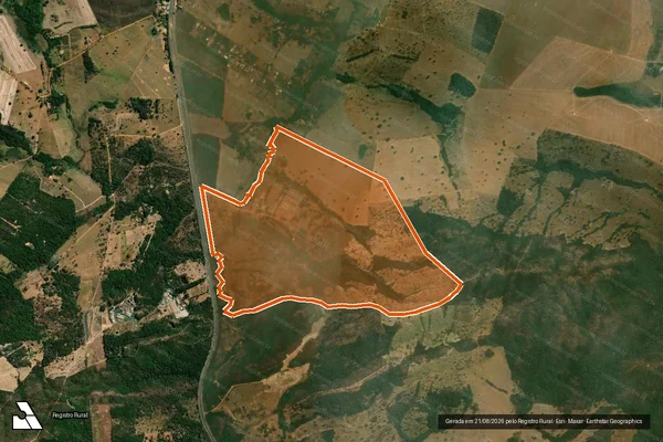 Imagem de satélite de FAZENDA NOSSA SENHORA APARECIDA em HIDROLÂNDIA - GO
