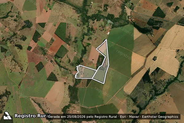 Imagem de satélite de Fazenda Garapa em PIRACANJUBA - GO