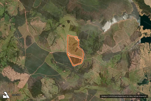 Imagem de satélite de Fazenda Rancharia em CAMPO ALEGRE DE GOIÁS - GO