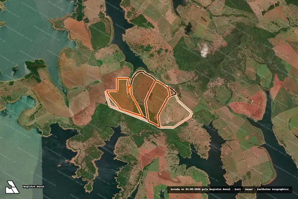 Imagem de satélite de Fazenda Pontal em CORUMBAÍBA - GO
