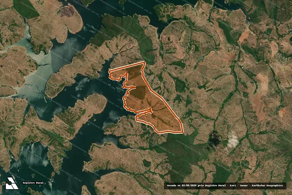 Imagem de satélite de FAZENDA COLINAS / TRAVESSÃO em CORUMBAÍBA - GO
