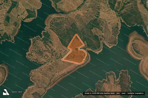 Imagem de satélite de FAZ SAO JERONIMO E STA BARBARA em CORUMBAÍBA - GO