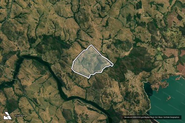 Imagem de satélite de Fazenda Salto Das Duas Quedas em CUMARI - GO