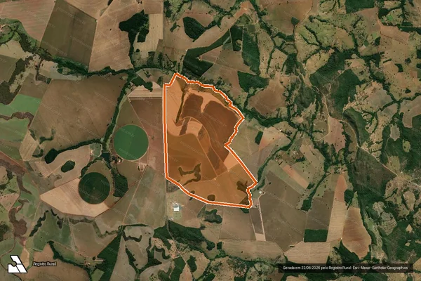 Imagem de satélite de Fazenda Sao Joao em ORIZONA - GO