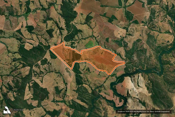 Imagem de satélite de FAZ BOA VISTA PORTO CAVALHEIRO em ORIZONA - GO