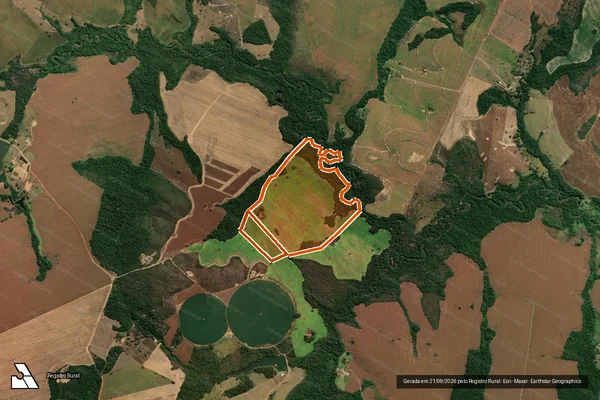 Imagem de satélite de FAZENDA MADEIRA DO MOCAMBO em GAMELEIRA DE GOIÁS - GO