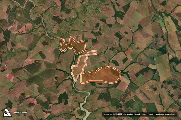Imagem de satélite de FAZENDA SÃO JERONIMO (LUGAR DENOMINADO MOCÓCA) em CAÇU - GO