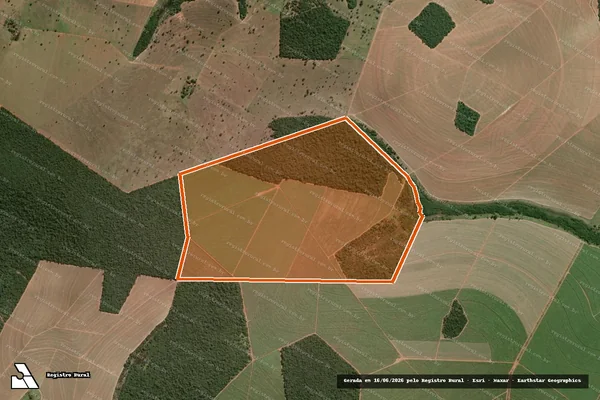 Imagem de satélite de Fazenda Mateira em PARANAIGUARA - GO