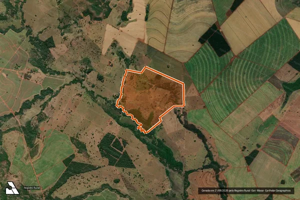 Imagem de satélite de Fazenda Alegres Lugar Jacare em QUIRINÓPOLIS - GO