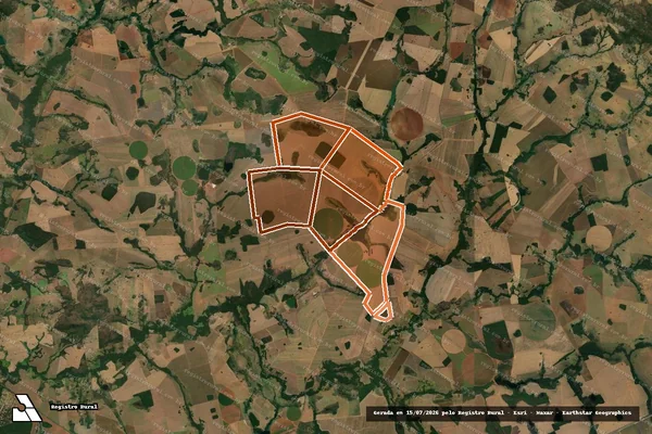 Imagem de satélite de FAZENDA SAMAMBAIA em PALMEIRAS DE GOIÁS - GO