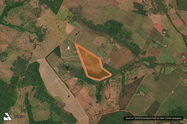 Imagem de satélite de FAZENDA PALMA DA BABILONIA GLEBA D em MONTE ALEGRE DE MINAS - MG