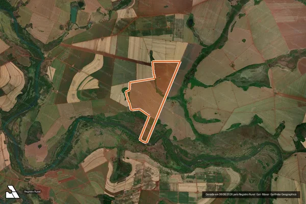 Imagem de satélite de FAZENDA PONTE NOVA - GLEBA 02 em PORTEIRÃO - GO