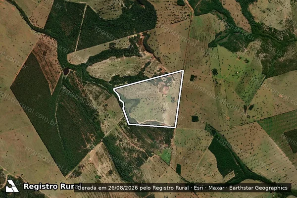 Imagem de satélite de Fazenda Dois Irmãos em CORGUINHO - MS