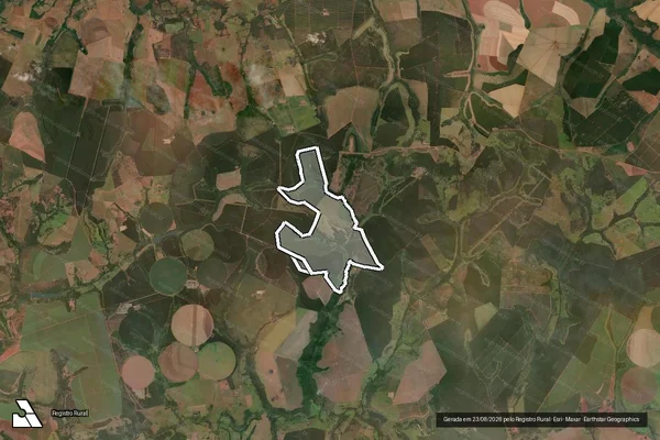 Imagem de satélite de FAZENDA QUILOMBO E SANTA MONICA em MONTE ALEGRE DE MINAS - MG