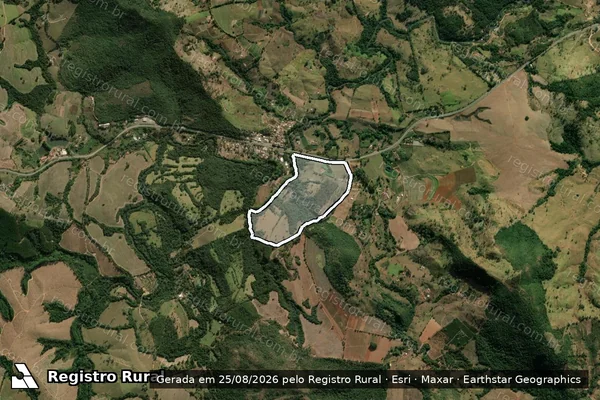 Imagem de satélite de Fazenda Morro Do Ferro/Baiano em FORTALEZA DE MINAS - MG