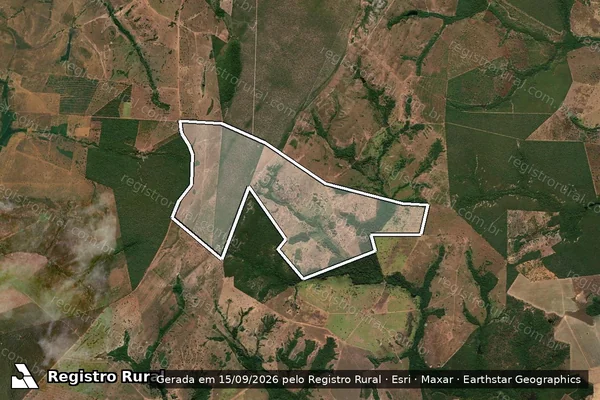 Imagem de satélite de FAZENDA OLINDA em NOVO PLANALTO - GO