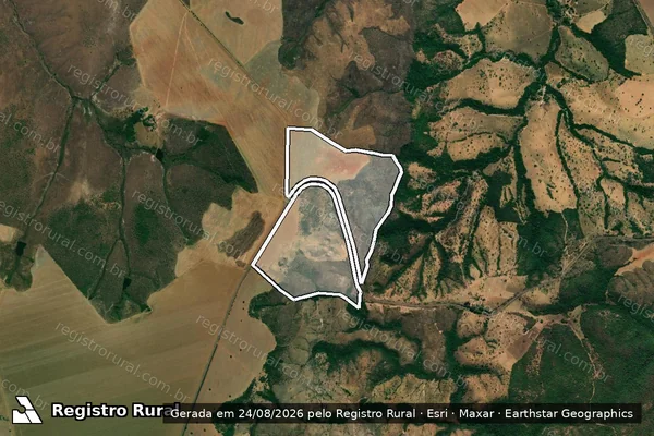 Imagem de satélite de Fazenda Vazante Lugar Rochedo em VAZANTE - MG