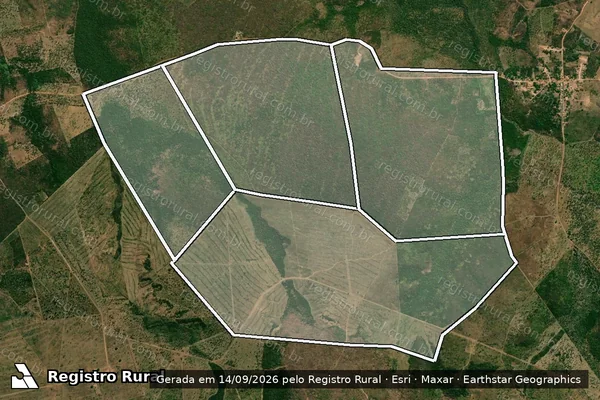 Imagem de satélite de FAZENDA BOQUEIRAO em PASSAGEM FRANCA - MA