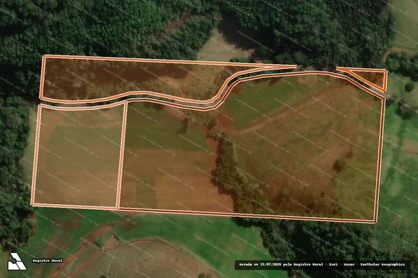Imagem de satélite de Fazenda Saudades em JUPIÁ - SC