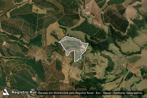 Imagem de satélite de Fazenda Nossa Senhora Das Graças em IBIRACI - MG