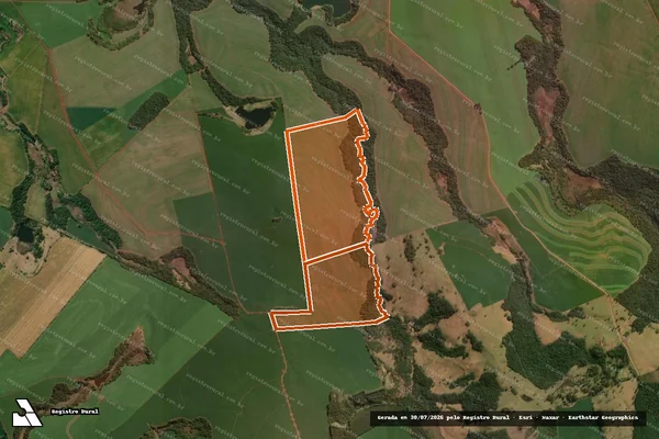 Imagem de satélite de Fazenda Olho Dagua em SÃO JERÔNIMO DA SERRA - PR