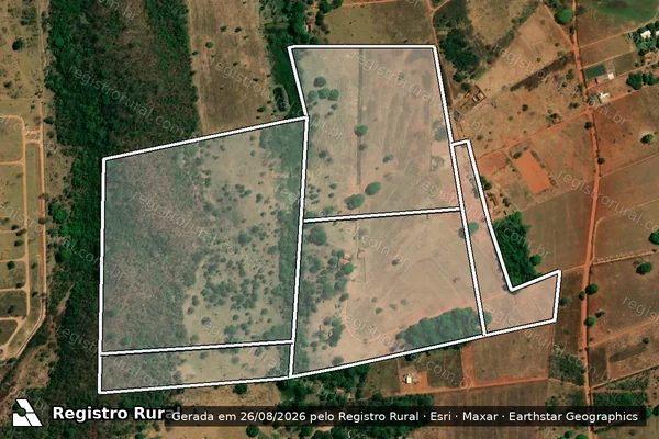 Imagem de satélite de Fazenda Bruacas em TRINDADE - GO