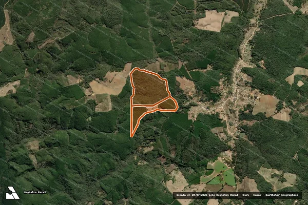 Imagem de satélite de PALMITAL / CACHOEIRINHA, AGUA BOA em Barra do Chapéu - SP