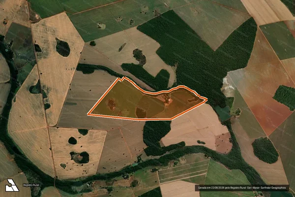 Imagem de satélite de FAZENDA '' C A R A C O L '' em PARAÚNA - GO